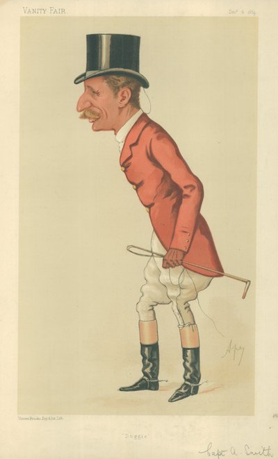 Capitán Arthur Smith, Doggie, 6 de diciembre de 1884, caricatura de Vanity Fair de Carlo Pellegrini